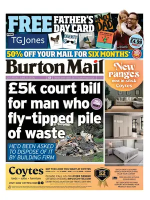 Prima Pagina "Burton Mail"