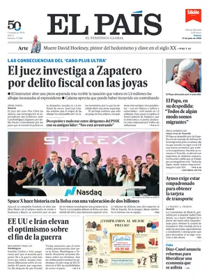 Prima Pagina "El País"