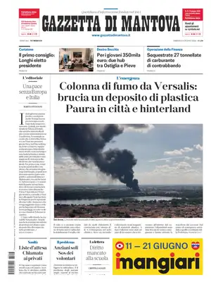 Prima Pagina "Gazzetta di Mantova"