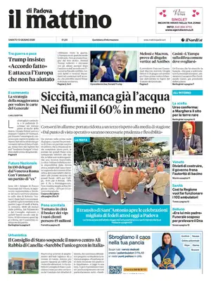 Prima Pagina "Il Mattino di Padova"