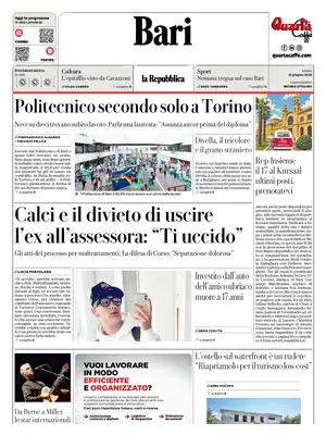 Prima Pagina "La Repubblica | Bari"