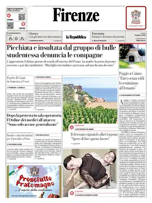 Prima Pagina "La Repubblica | Firenze"