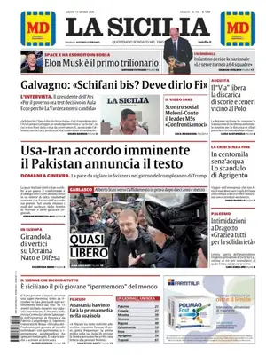 Prima Pagina "La Sicilia"