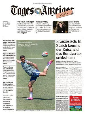 Prima Pagina "Tages-Anzeiger | Tagi TA"