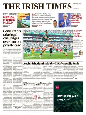 Prima Pagina "The Irish Times"