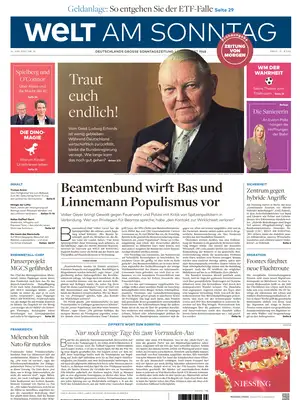 Prima Pagina "Welt am Sonntag"