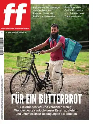 Prima Pagina "ff – Das Südtiroler Wochenmagazin"