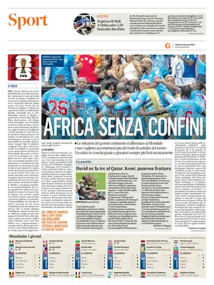 Prima Pagina "Il Gazzettino SPORT"