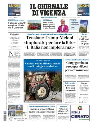 Prima Pagina "Il Giornale di Vicenza"