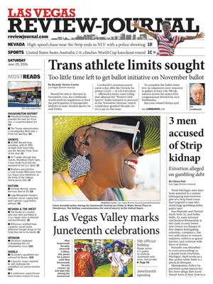Prima Pagina "Las Vegas Review-Journal"
