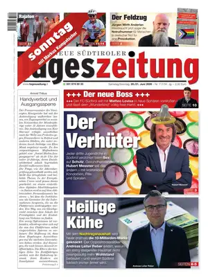 Prima Pagina "Die Neue Südtiroler Tageszeitung"
