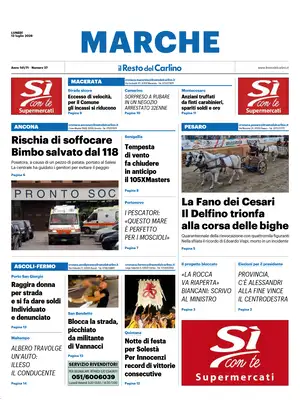 Prima Pagina "Il Resto del Carlino | Marche"