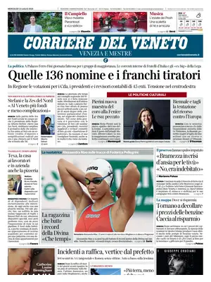 Prima Pagina "Corriere del Veneto"