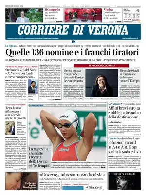 Prima Pagina "Corriere di Verona"