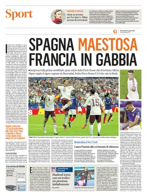 Prima Pagina "Il Gazzettino SPORT"