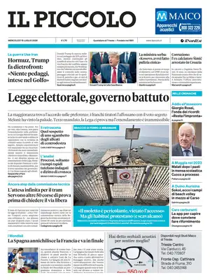 Prima Pagina "Il Piccolo | Trieste"