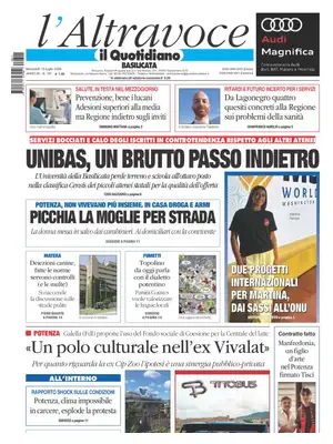 Prima Pagina "Il Quotidiano del Sud | Basilicata"