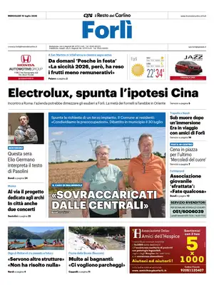 Prima Pagina "Il Resto del Carlino | Forlì"