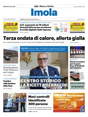 Prima Pagina "Il Resto del Carlino | Imola"