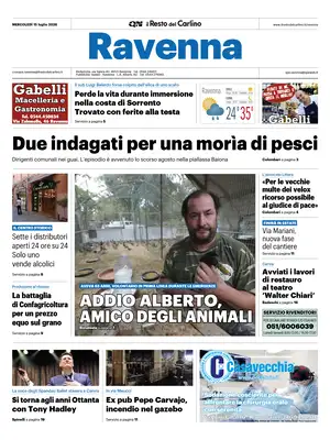 Prima Pagina "Il Resto del Carlino | Ravenna"