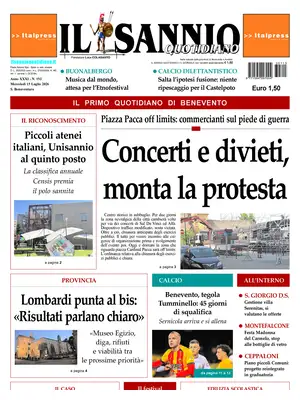 Prima Pagina "Il Sannio Quotidiano"