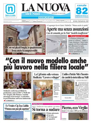 Prima Pagina "La Nuova del Sud | Basilicata"