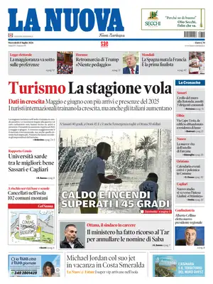 Prima Pagina "La Nuova Sardegna"