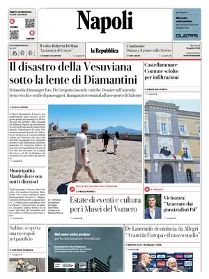 Prima Pagina "La Repubblica | Napoli"
