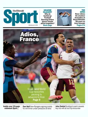 Prima Pagina "The Herald SPORT | Scotland"