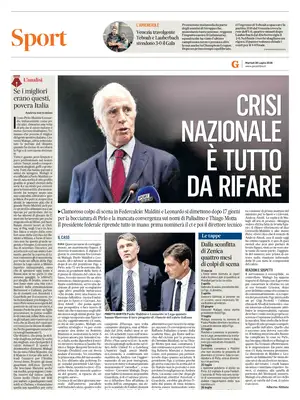 Prima Pagina "Il Gazzettino SPORT"