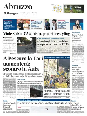 Prima Pagina "Il Messaggero | Abruzzo"