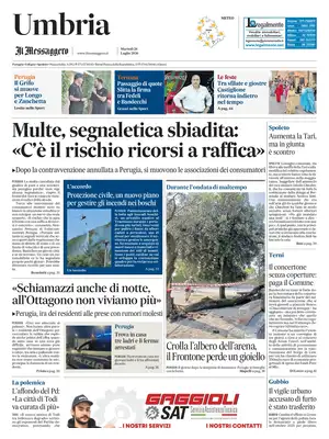 Prima Pagina "Il Messaggero | Umbria"