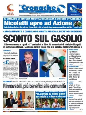 Prima Pagina "Le Cronache Lucane"