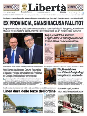 Prima Pagina "Libertà Sicilia"