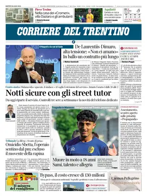 Prima Pagina "Corriere del Trentino"