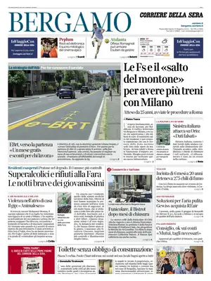 Prima Pagina "Corriere della Sera | Bergamo"