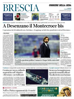 Prima Pagina "Corriere della Sera | Brescia"
