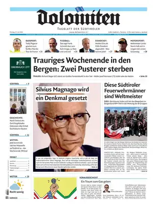 Prima Pagina "Dolomiten"