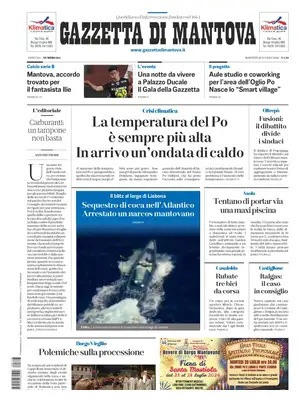 Prima Pagina "Gazzetta di Mantova"