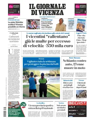 Prima Pagina "Il Giornale di Vicenza"