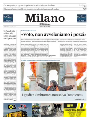 Prima Pagina "Il Giornale | Milano"