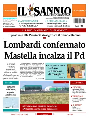 Prima Pagina "Il Sannio Quotidiano"