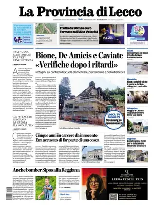 Prima Pagina "La Provincia di Lecco"