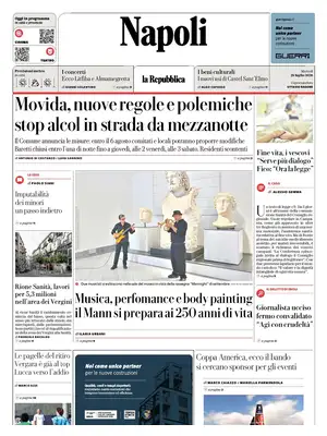 Prima Pagina "La Repubblica | Napoli"