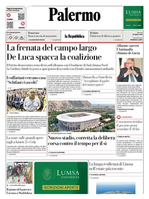 Prima Pagina "La Repubblica | Palermo"