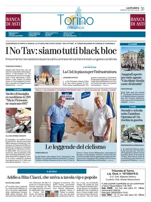 Prima Pagina "La Stampa | Torino"