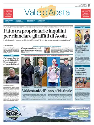 Prima Pagina "La Stampa | Valle d'Aosta"