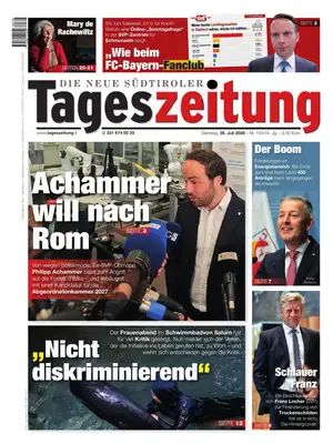 Prima Pagina "Die Neue Südtiroler Tageszeitung"