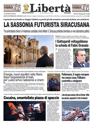 Prima Pagina "Libertà Sicilia"