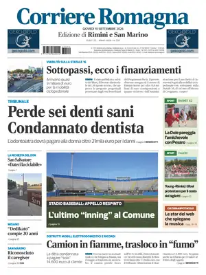 Prima Pagina "Corriere Romagna | Rimini e San Marino"
